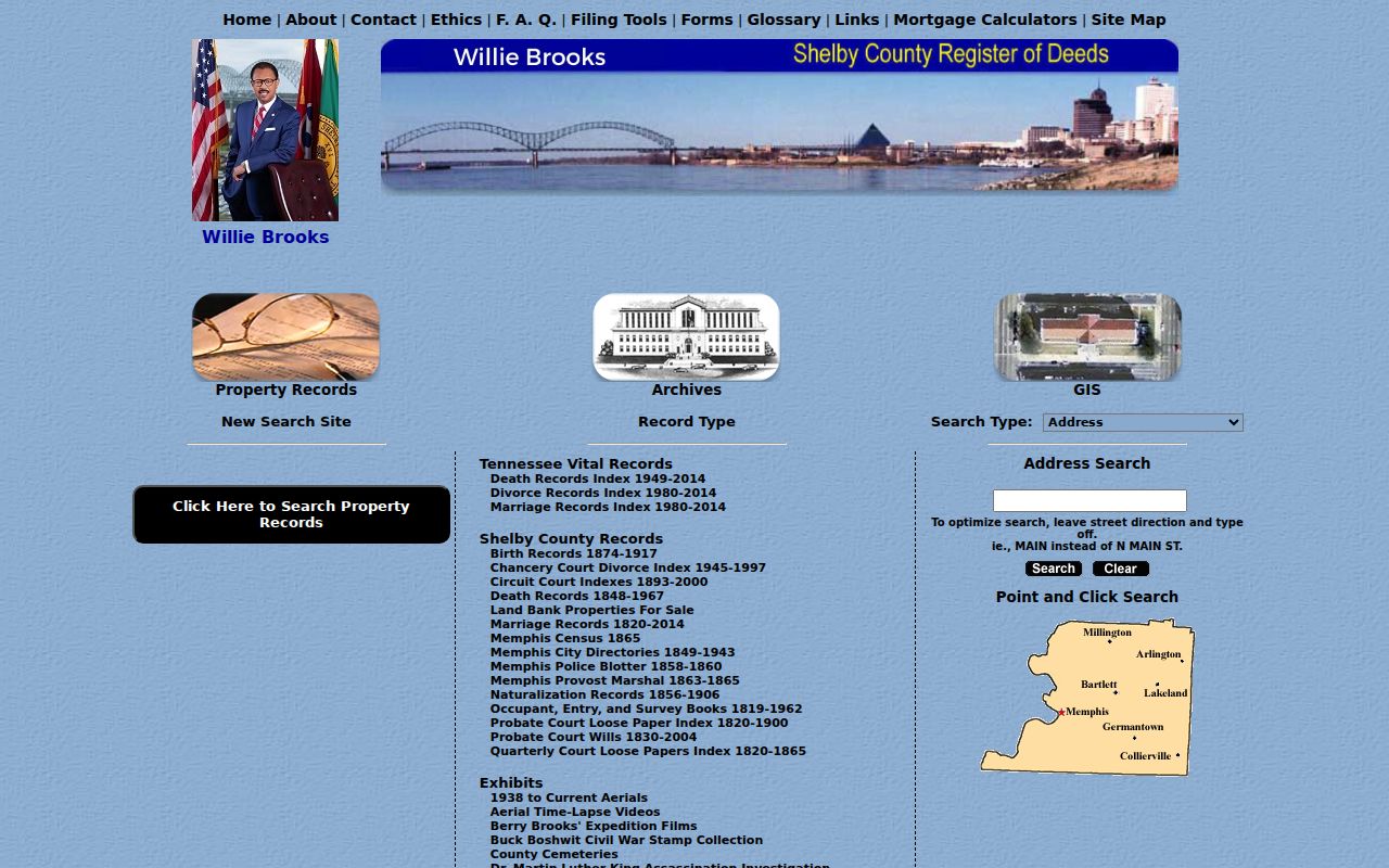 Shelby County street directory deed index search