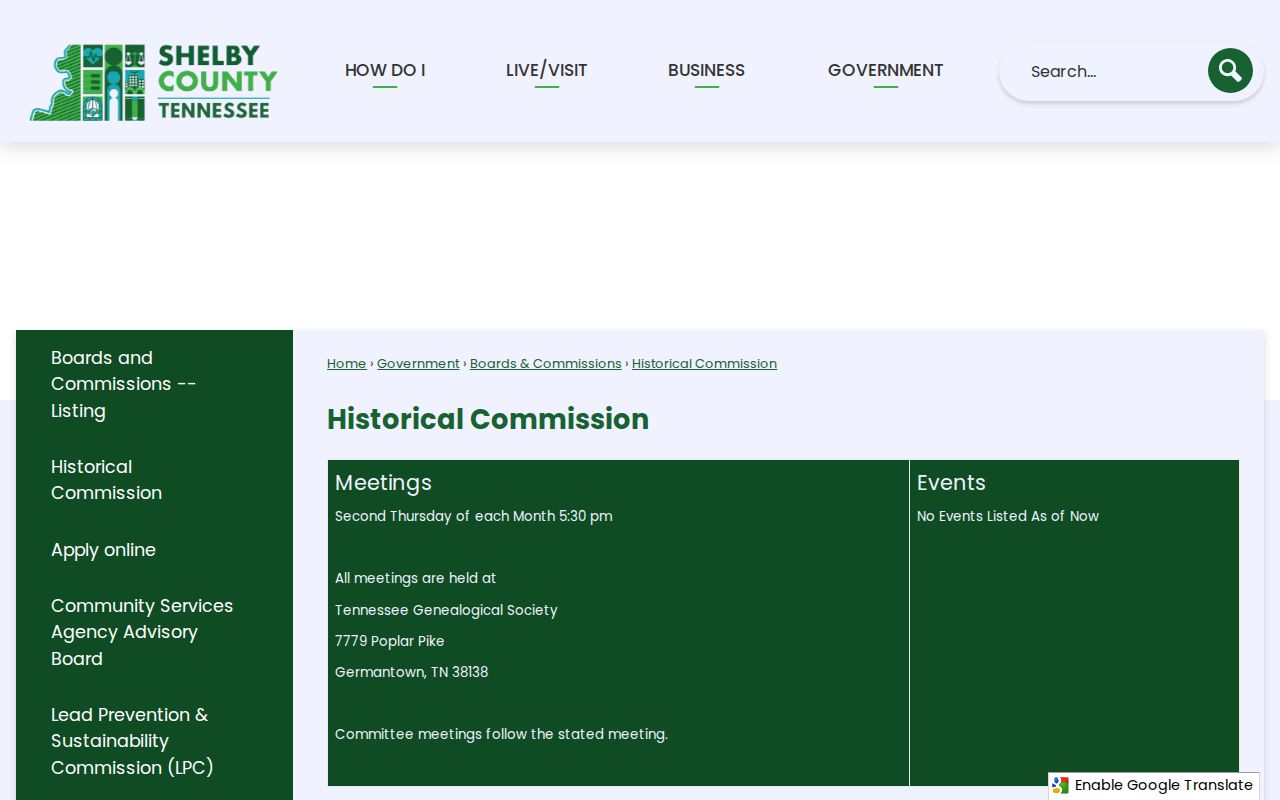 Shelby County city directory history context from the Historical Commission