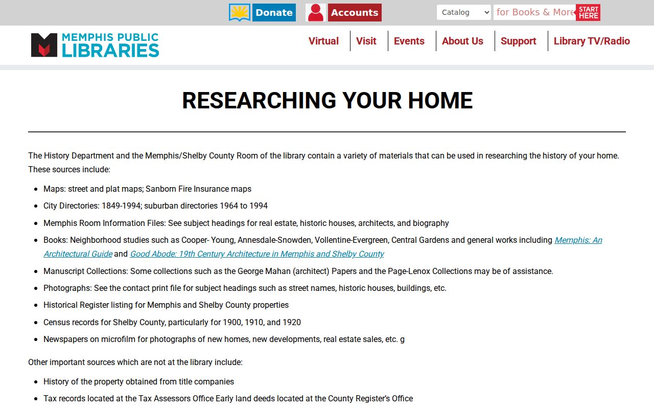 Shelby County previous residents house history guide