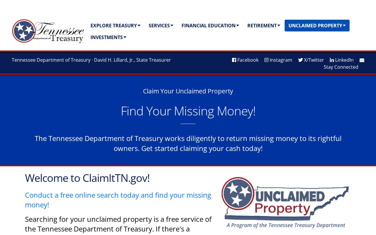 Shelby County residents directory view of Tennessee unclaimed property search